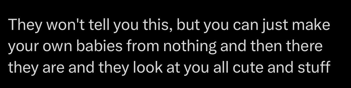 BridgetWhispers's tweet photo. This is actually one of the more annoying parts of infertility: everyone else gets babies from nothing

If we ever get one, it will come from years of doctors appointments and thousands of dollars and a million tears

It all feels so cosmically unfair https://t.co/XCpWXY9SWm