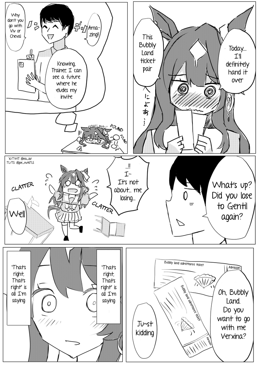 joe_nutsTLS's tweet photo. EN TL
A romantically weak verxina manga by @/ea_iar
Please support the original artist!

Front runners losing at the finish yet again..

#UmaMusume #ウマ娘
#UmaTranslations https://t.co/54HjjMnftA