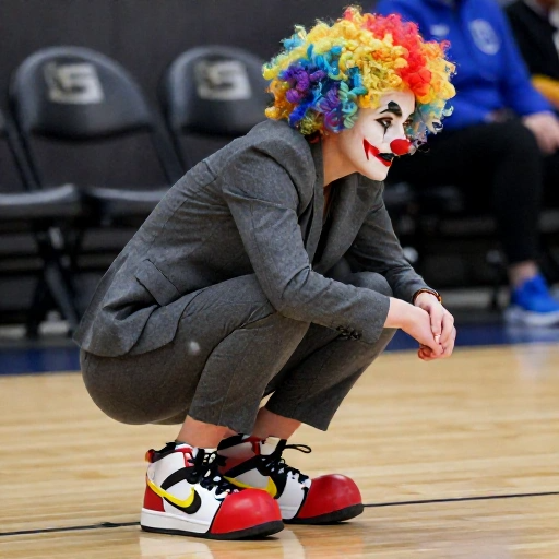 RickGPz900's tweet photo. Fever coach Stephanie White shown wearing her Nike shoes that she introduced at the exact same time that Cailin Clark did. Anyone that buys those shoes must be a graduate of the Clown College. SW would also be great as a rodeo clown, wearing that outfit. https://t.co/WaOdUsB5xd