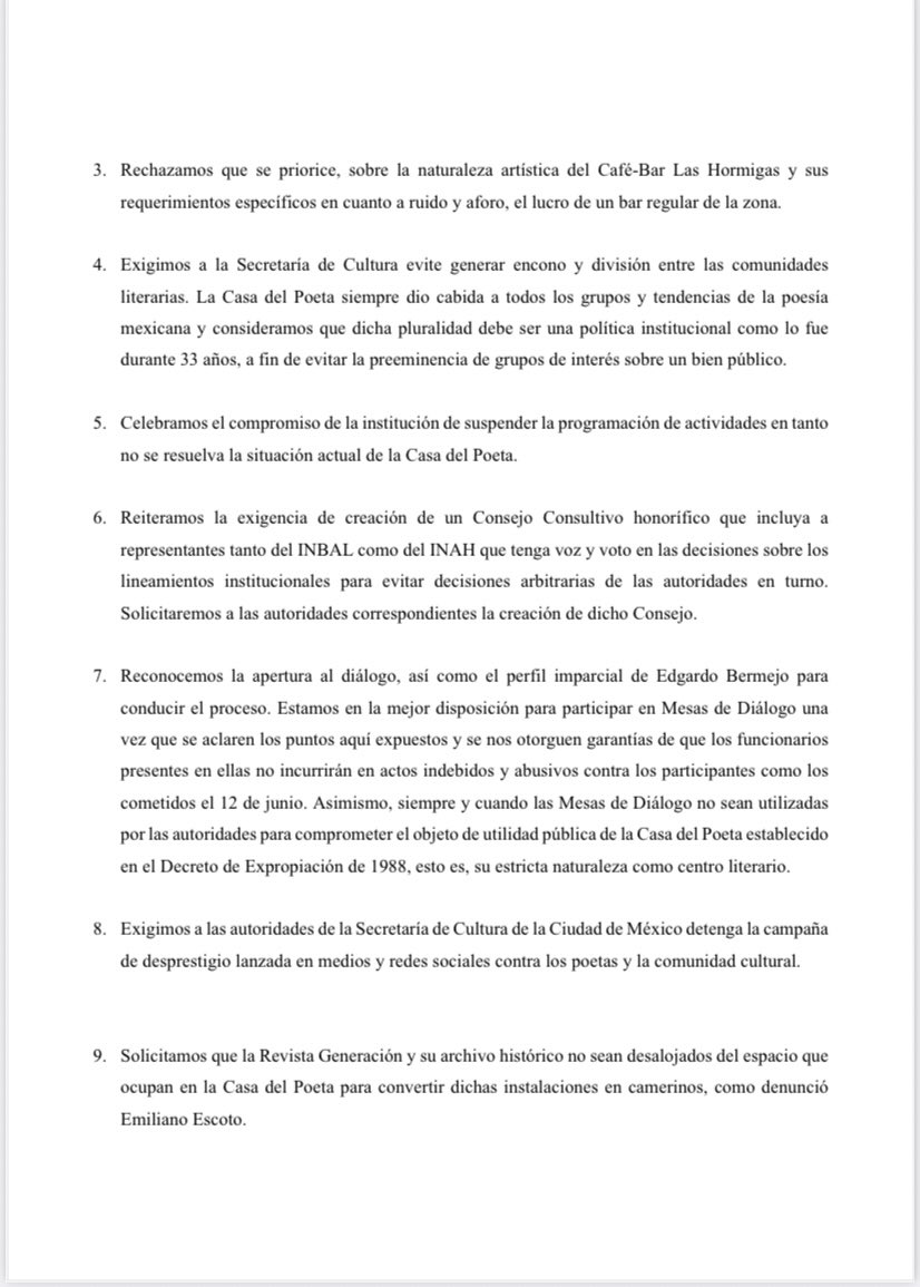 mariarri_'s tweet photo. Les comparto la respuesta de el Comité en Defensa de La Casa del Poeta a la SC de la CDMX https://t.co/3NMzaLc21y