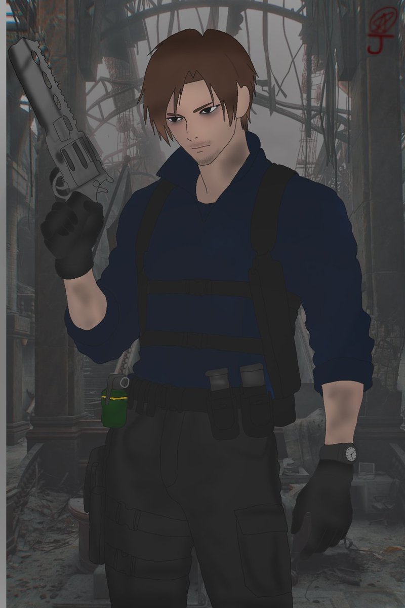 Jay916472's tweet photo. León S Kennedy 

#requiem
#re9
#residentevilcodeveronica 
#residentevil 
#ibispaint https://t.co/heA4XdS5Jq