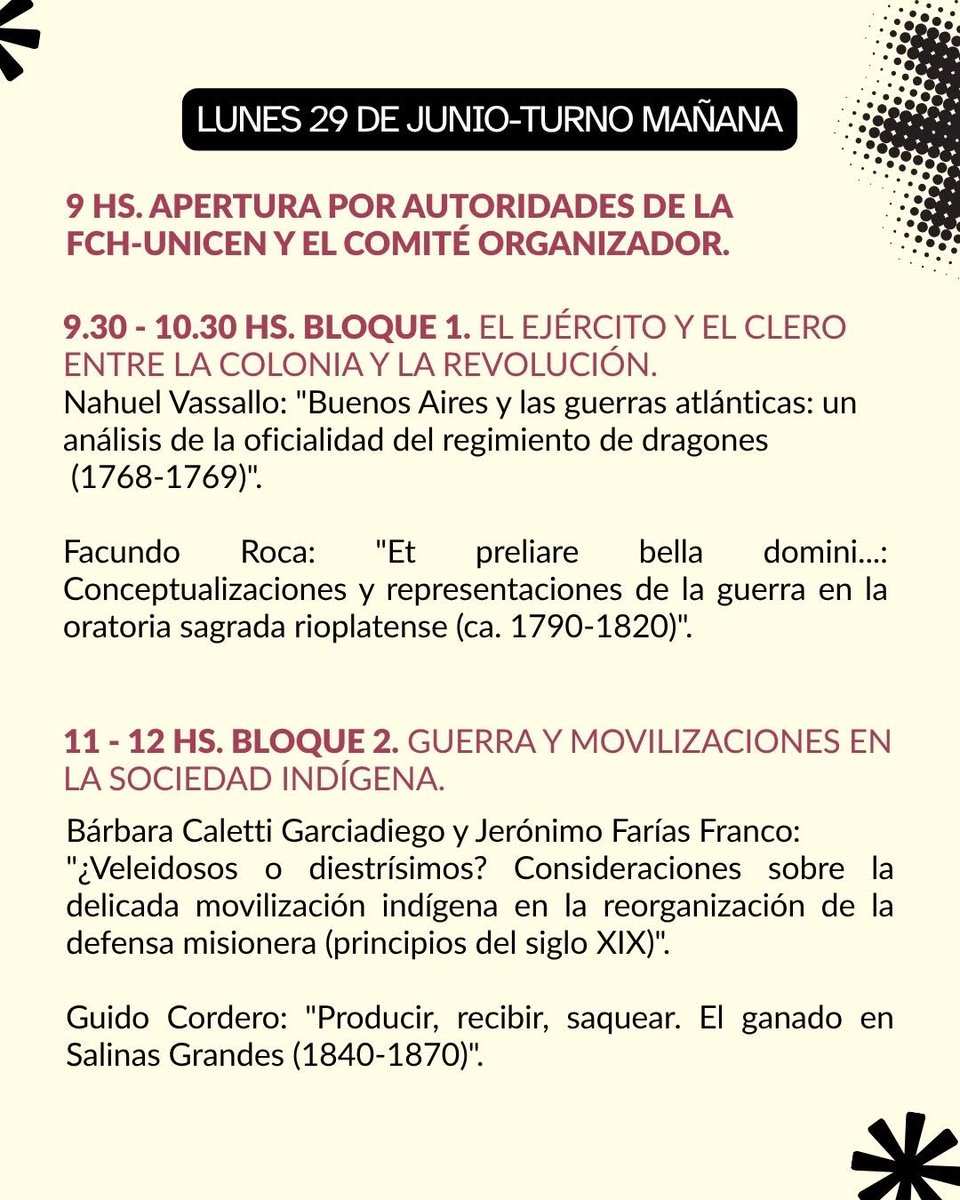 cesalunicen's tweet photo. 📢📢PROGRAMA📢📢
II WORKSHOP
"Armas, política y sociedad en tiempos de guerra. Del siglo XVIII a inicios del siglo XX".
29 y 30 de junio, Biblioteca Central UNICEN, Campus Universitario, Tandil. Modalidad presencial.
¡Quedan cordialmente invitados! https://t.co/DRAD5z71WA