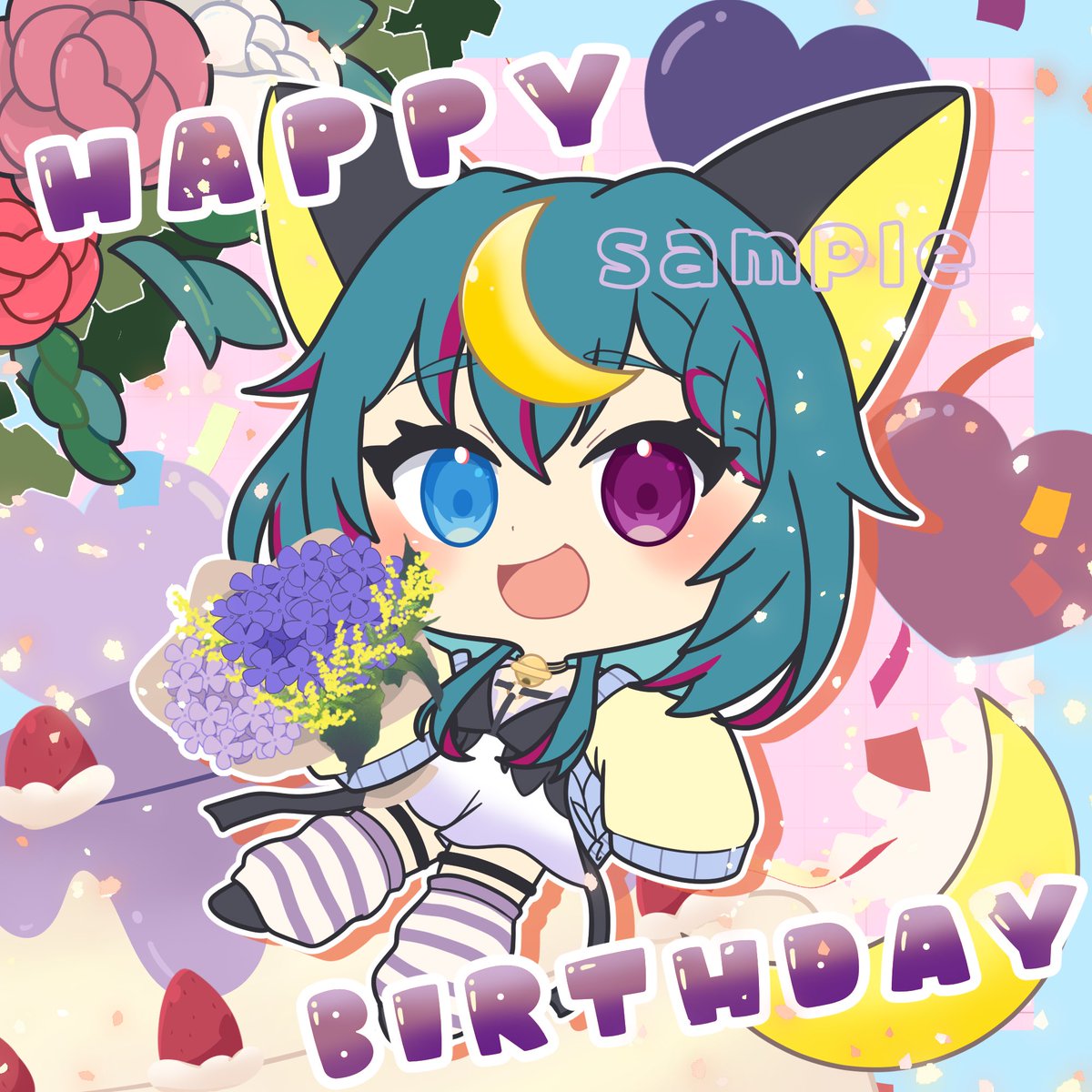 014_426's tweet photo. 【お仕事】
紗柳あき様（@aki_sakuya063 ）の
BDイラストを制作させていただきました！💐

いつもありがとうございます😌✨
素敵な1年になりますように💐

おめでとうございます！
ありがとうございました！💐 https://t.co/r2p4SQk2hC