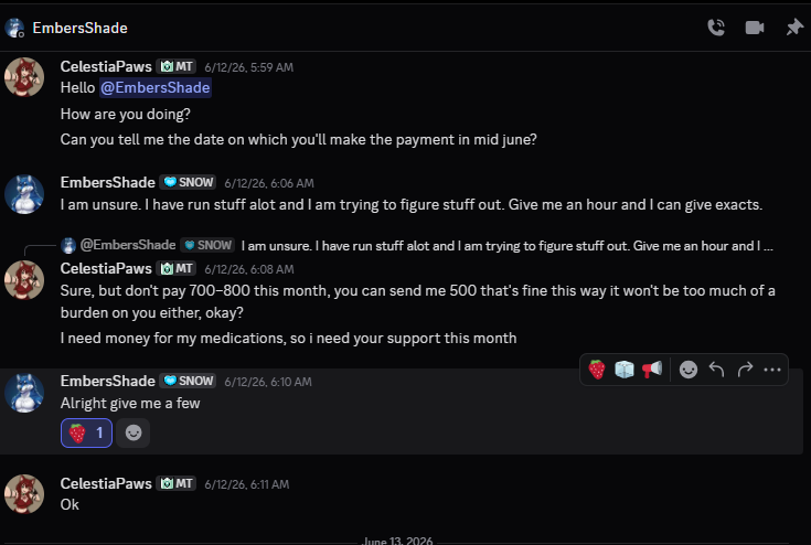 celestiapaws's tweet photo. I also showed him updates and they liked it but him 
still scammed me. https://t.co/0hUyXonUyV