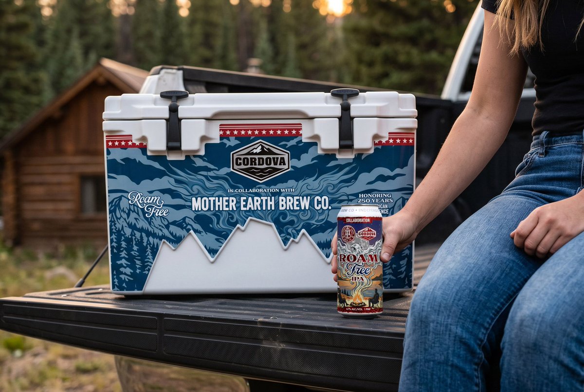 MotherEarthBrCo's tweet photo. 🇺🇸📷 NEW: Roam Free IPA 📷📷 Built with our friends Cordova Outdoors and inspired by 250 years of American independence, this modern West Coast IPA is brewed for campfires, lake days, or wherever the adventure leads.  Learn more 👉 https://t.co/NkrrH2HU1b https://t.co/SXcgdVTCIC