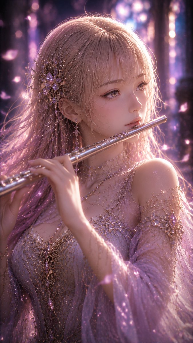 Haullerie's tweet photo. Dreamy flute music in a magical glow

#LioraUniverse #AIart #AIイラスト #FantasyQueen #DigitalArt #EpicFantasy https://t.co/edjVwVvNID