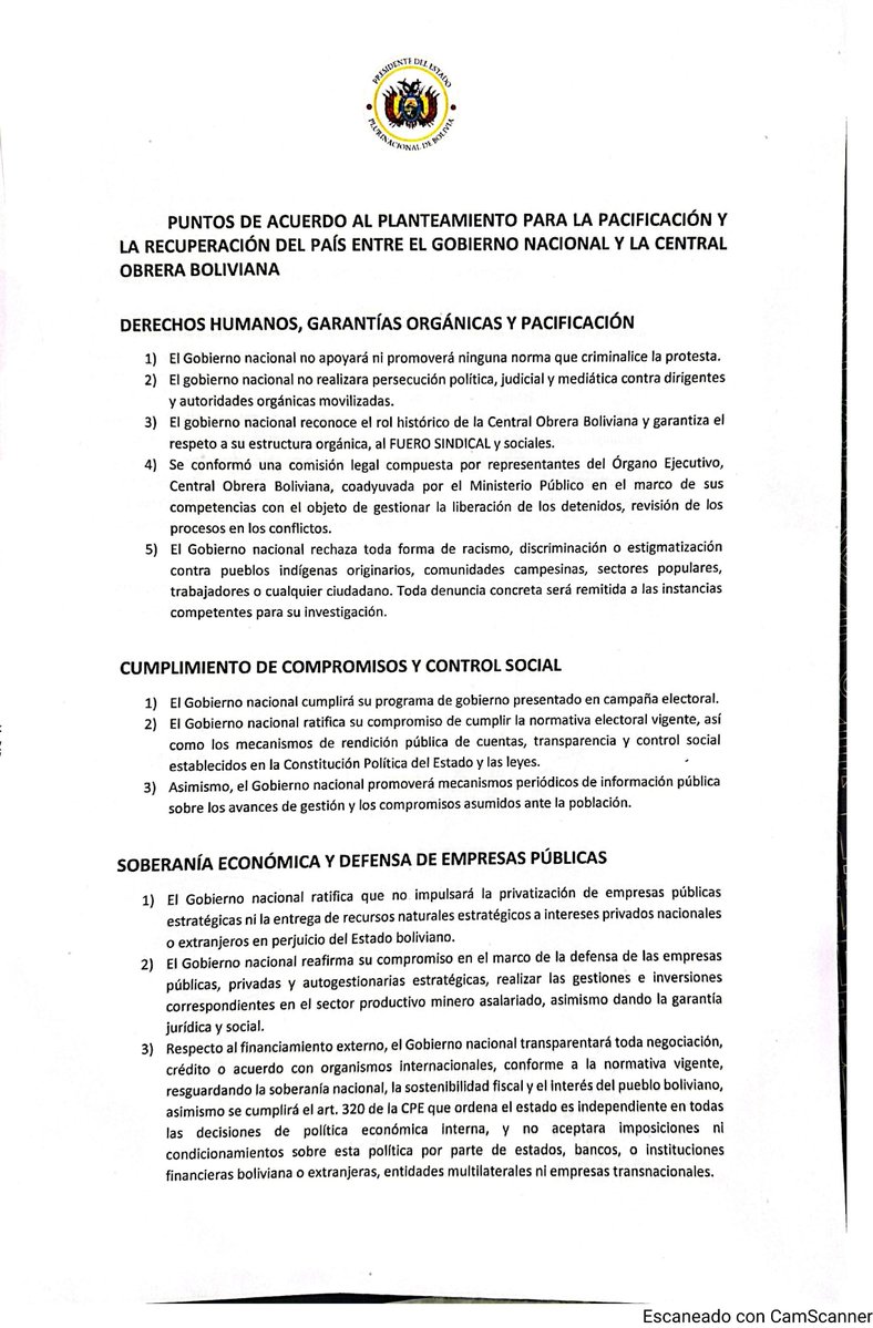 noticiasfides's tweet photo. 🔵#GrupoFides | #ANF #Política Este es el convenio suscrito entre el Gobierno y la Central Obrera Boliviana (COB) a 50 días de bloqueos. https://t.co/vb0SsrtKJY