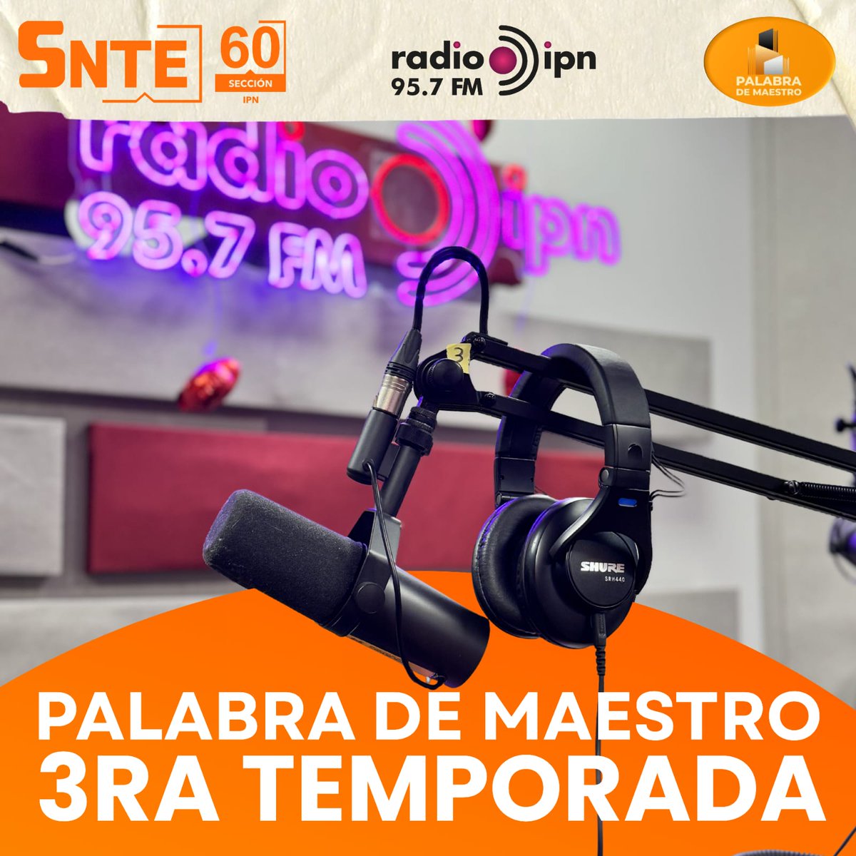 Carlos_GomezRod's tweet photo. 🎙️ Este domingo tenemos una cita con historias, conocimiento y reflexión en Palabra de Maestro en Radio IPN, 95.7 FM.

Descubriremos qué hay detrás de los alimentos que consumimos todos los días en las calles de nuestras ciudades; conoceremos a una docente que ha llevado la disciplina y la perseverancia más allá del aula al conquistar ultramaratones; y recorreremos una de las películas más emblemáticas del cine mexicano.

También conversaremos sobre la importancia de los primeros auxilios y el papel que la normatividad desempeña en nuestra vida laboral.

📚 Y en Libro Abierto pondremos sobre la mesa un tema que genera opiniones encontradas entre estudiantes, docentes y familias: ¿las tareas siguen siendo una herramienta de aprendizaje o es momento de repensarlas?

📻 Acompáñanos este domingo a las 8:00 am en Palabra de Maestro y sé parte de la conversación.

#PalabraDeMaestro #Sección60 #SNTE #IPN #RadioIPN #DocentesIPN #ComunidadPolitécnica 🎧✨