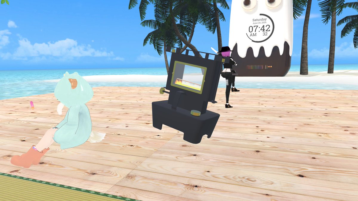 yabrik_'s tweet photo. 今日は朝ともダンスに参加しました！
パーティクルを作るのが初めてだったのでアイロンストーブの火のパーティクルが他の人も見えるかどうか確認してもらいました！
#朝ともダンス https://t.co/t4SxxOGlBp