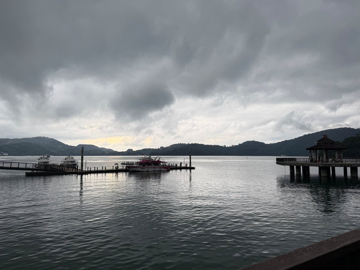 mplsrotary's tweet photo. Kim, John and Henry are on a post-Rotary International convention tour of Taiwan with local tour guides.  About 50 Rotarians and friends are bussing around the island.  These photos are from outside a tea producer, at a traditional lunch, and at Sun Moon Lake in Central Taiwan. https://t.co/gC7CgHRpnG