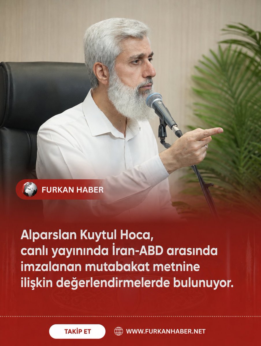 furkanhabernet's tweet photo. Alparslan Kuytul Hoca, canlı yayınında İran-ABD arasında imzalanan mutabakat metnine ilişkin değerlendirmelerde bulunuyor.

Canlı Yayın: https://t.co/ejg9itKyvp https://t.co/hxBdm6ry4S