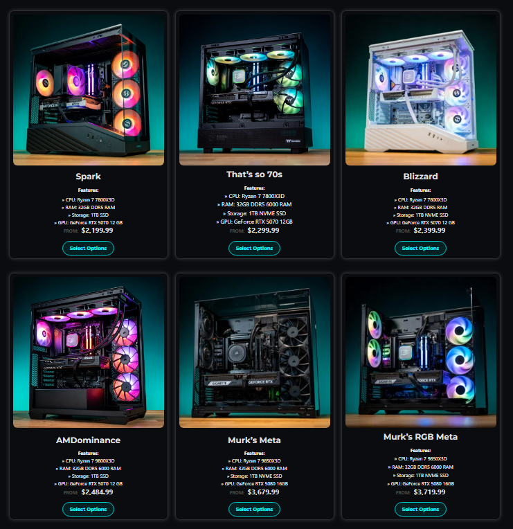 StinceBuilt's tweet photo. One of our goals this year was to make it easier and faster for customers to get a Stince Built PC in their hands.

We've spent the last several months working with our partners to develop a lineup of systems that we can consistently build and ship quickly without sacrificing quality.

We're excited to officially have 8 Signature Systems live on the website and ready to order!💪🏻