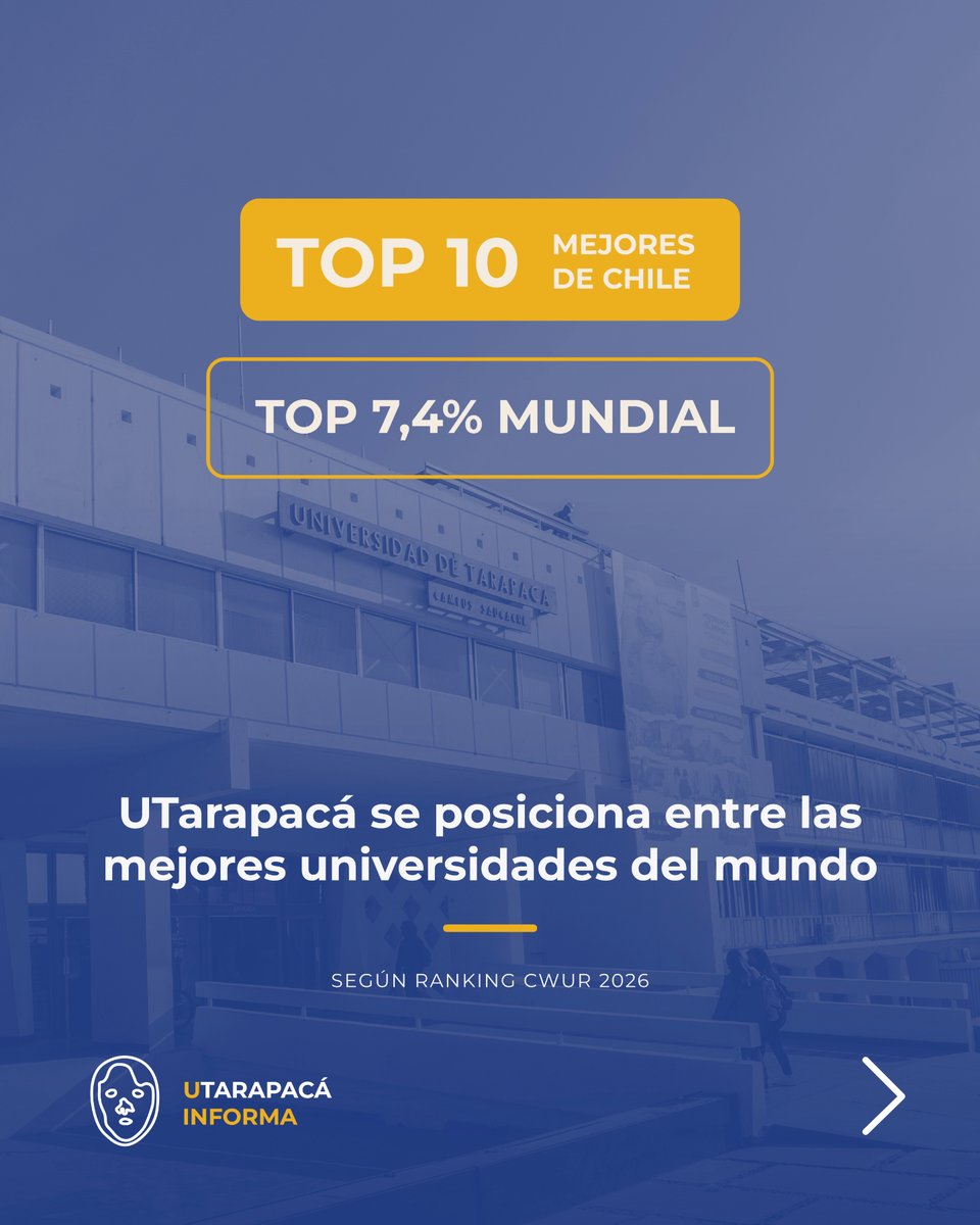 UTarapaca's tweet photo. Seguimos consolidando la excelencia https://t.co/Uay2rBwEHL