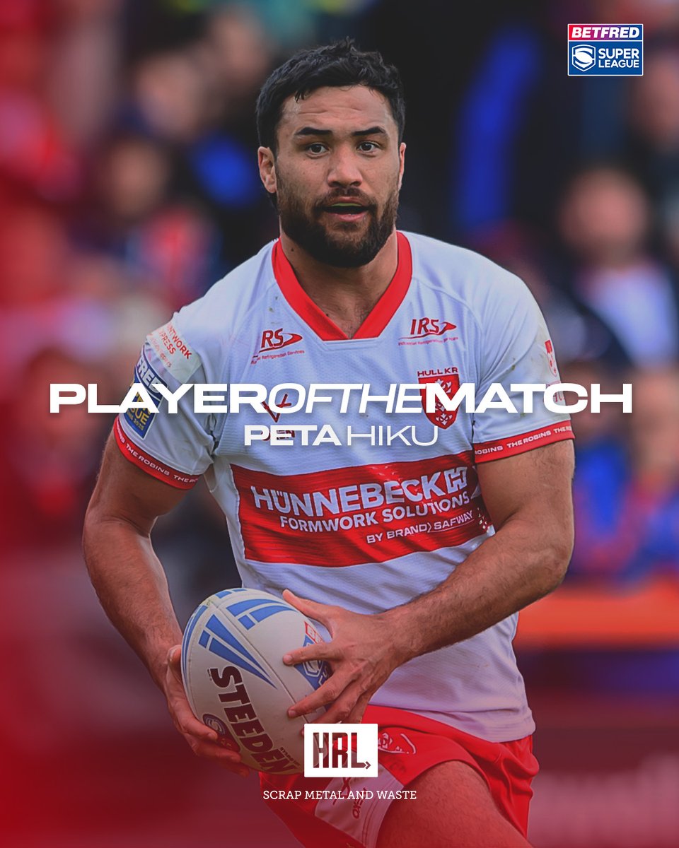 hullkrofficial's tweet photo. Your HRL Player of the Match is...... 🥁

PETA HIKUUUU 👏

#UpTheRobins🔴⚪️ https://t.co/5SpX0IhqaU