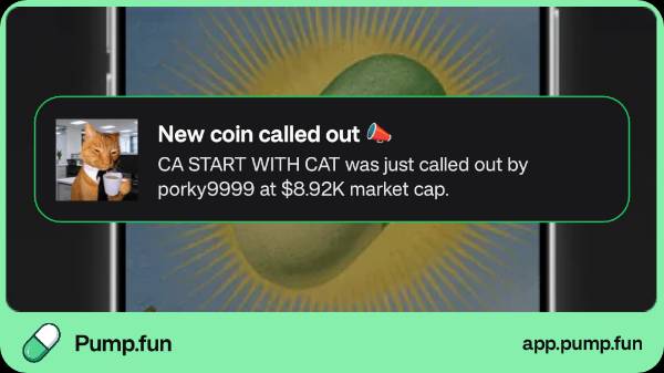 Porkymunoz's tweet photo. Just called out CA START WITH CAT at $8.92K mcap. My recent call hit 4x! Follow me on https://t.co/uhfEX7kB16 app to get instant alerts: https://t.co/R2HLv5RcxB https://t.co/eNDC42f6E3