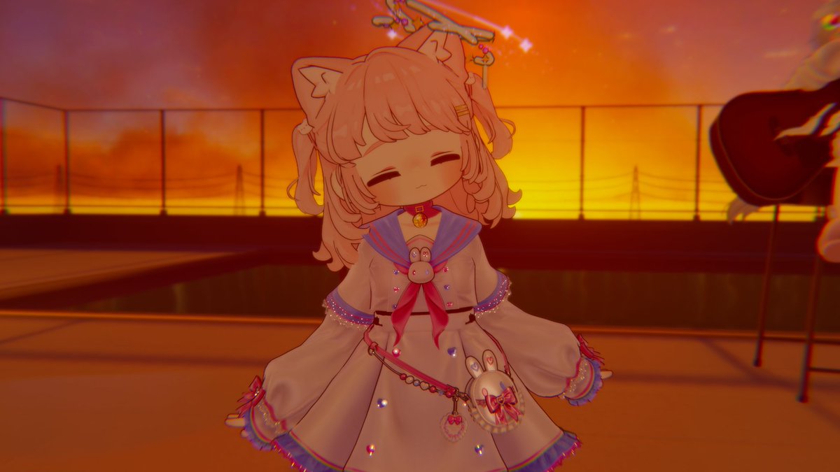 asayoruyo's tweet photo. おはあさ！おはキプ！>.<✨️☀️
素敵な夕日と一緒に！
좋은 아침! 오하키프! >.<✨️☀️
근사한 석양과 함께!
#VRChat https://t.co/48HENGV4uh
