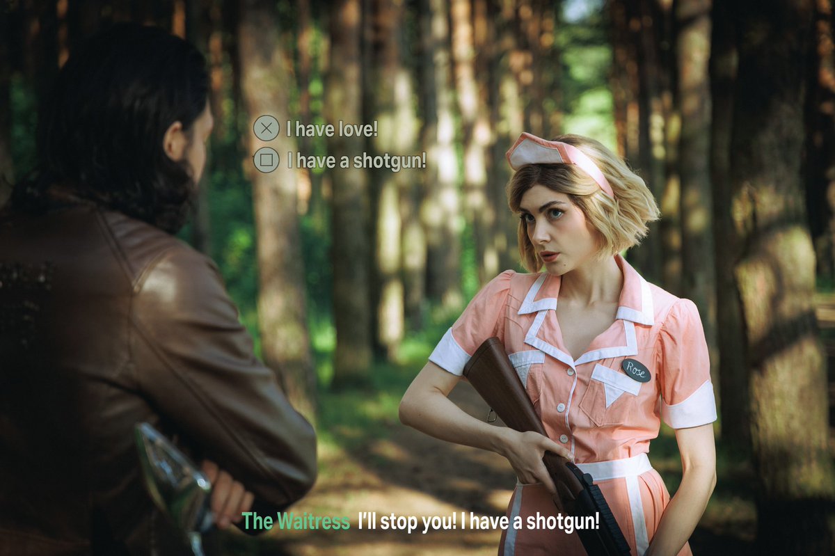 EdvardSpells's tweet photo. Alan Wake 2 - "Number One Fan" 🌸-Part 3 Night Springs DLC cosplay photos 

We had to end the scene with this. Not a planned reshoot, so I’m a bit short on emotion, but it works

The best battle shots against Scratch are still ahead 😈

Ph: @Kolobrod94 

#AlanWake2 #RoseMarigold https://t.co/gV6x1bcM1b