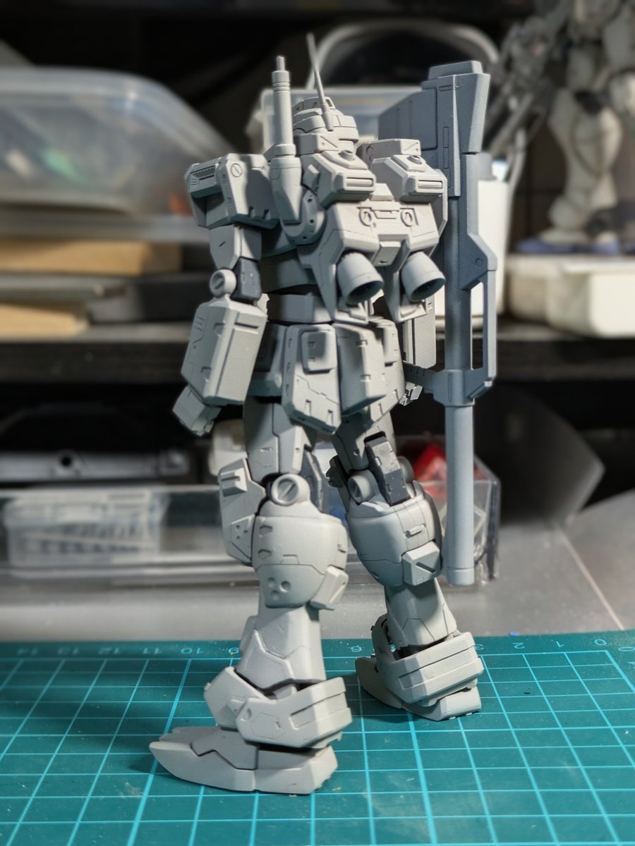 volt9314's tweet photo. 大きな事はしてませんが元のパワード·ジムのパーツをEGサイズに切り詰めたりしました。バランスは良いと思います。 https://t.co/dEVdNDsXH9
