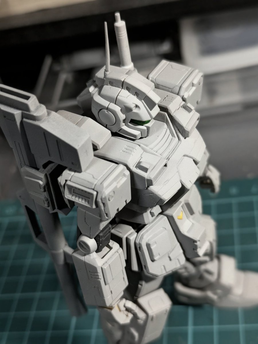 volt9314's tweet photo. 大きな事はしてませんが元のパワード·ジムのパーツをEGサイズに切り詰めたりしました。バランスは良いと思います。 https://t.co/dEVdNDsXH9