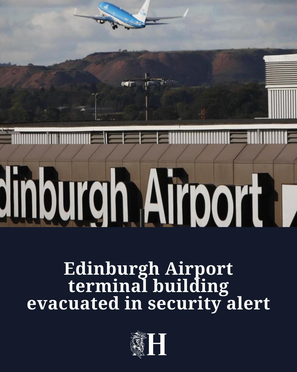 heraldscotland's tweet photo. BREAKING: Edinburgh Airport has been evacuated following a report of a potentially suspicious package 👇 https://t.co/UIozdhfCEE