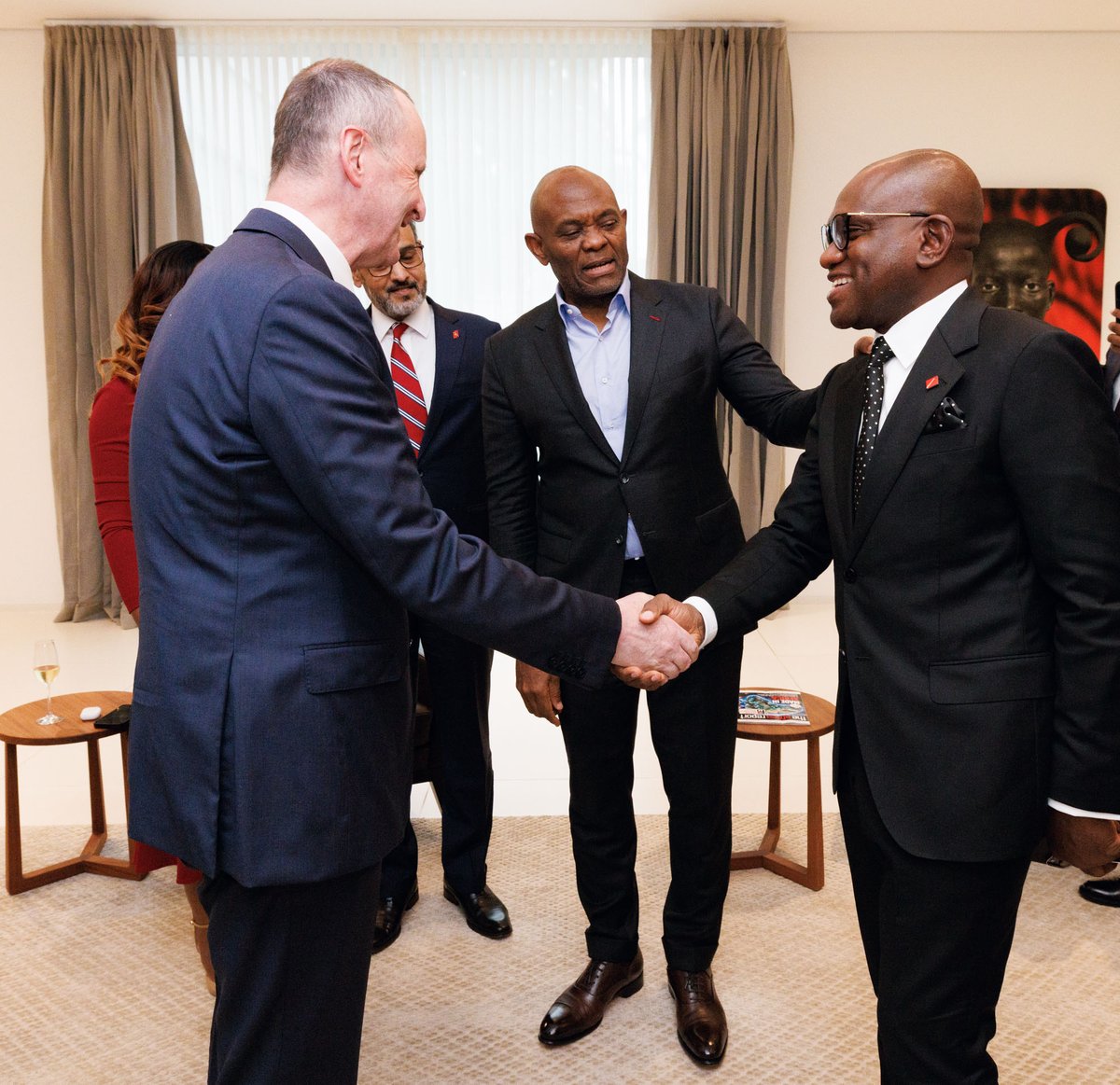 ashade_peter's tweet photo. A pleasure to join our Group Chairman, Tony Elumelu, in hosting Mark Steward, CEO of the Dubai Financial Services Authority. https://t.co/l1PQNdg4ac