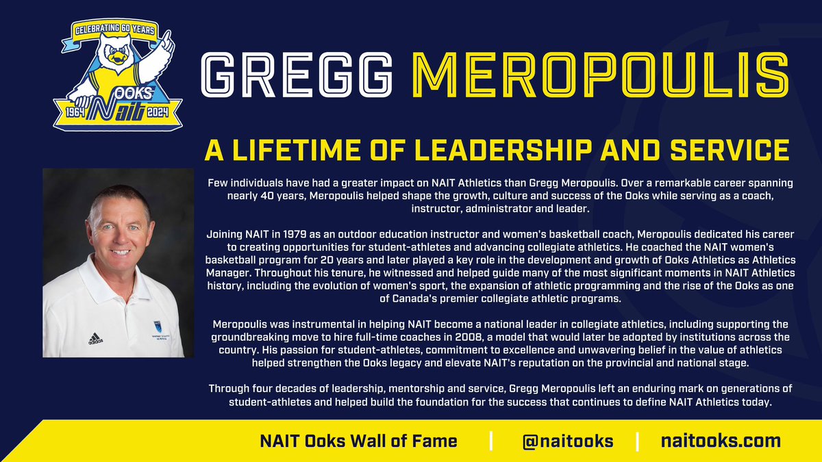 naitooks's tweet photo. Ooks Wall of Fame Inductee: Gregg Meropoulis

Congratulations to Gregg on his induction into the Ooks Wall of Fame!

Read his full story at https://t.co/H5FMAMf4IH #ooksNAITion https://t.co/3uhgKk5BFo