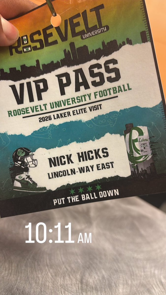 NickHicks_27's tweet photo. Had a great day at Roosevelt university today! Thank you to @CoachMickStew for the great hospitality!  I plan to be back !
@LWEastFootball 
@CoachMickStew 
@PrepRedzoneIL https://t.co/g2gEFaX1hA