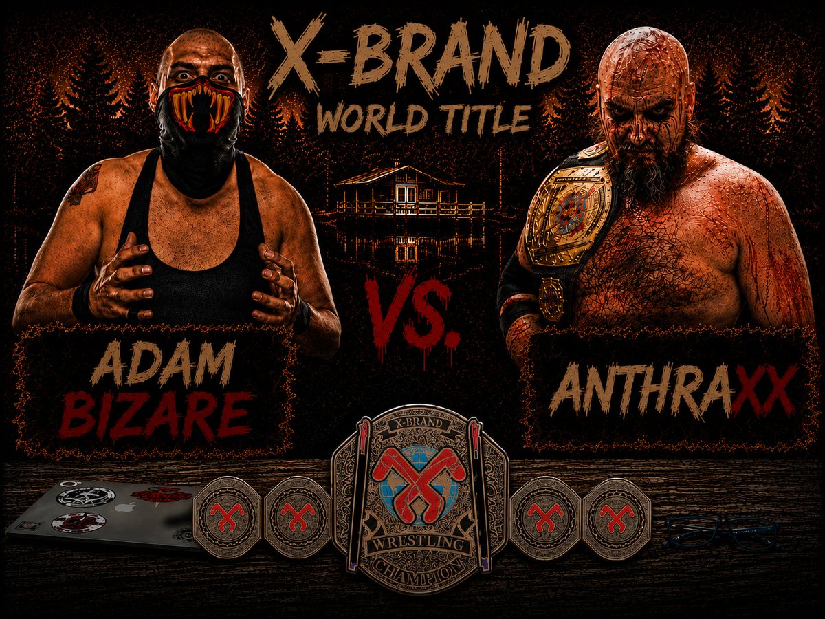 MWFWRESTLING123's tweet photo. Another Banger of a match is the X-Brand Wrestling world title is on the line as returning Anthraxx takes on making his MWF Debut Adam Bizare in a Fork You Death match. What will happen in this first time ever match. Find out July 4 and 5 when it airs on YouTube. https://t.co/idy2vcrmKu
