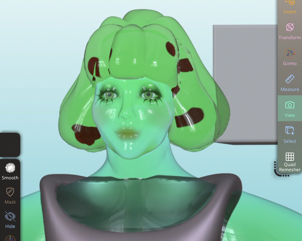 me_Flaminia's tweet photo. Literally made a sculpt based on this post and OP hid my reply. Cool, thanks. Anyways here's the jelly girl I made in nomad 💖 https://t.co/iOjh0HkzYk
