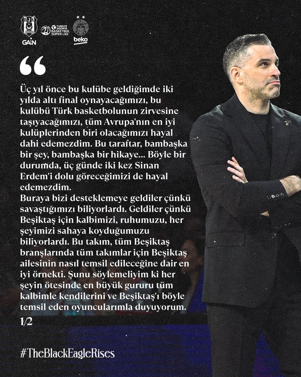 BJK_Basketbol's tweet photo. 🗣️ Başantrenörümüz Dusan Alimpijevic, Fenerbahçe Beko karşılaşmasının ardından açıklamalarda bulundu.

#TheBlackEagleRises 🦅 https://t.co/fHJJiBn0Bi