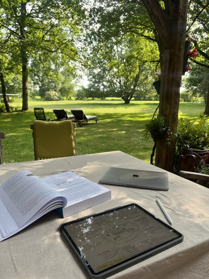 Aurielle007s's tweet photo. reading outside under a cool weather https://t.co/sFfc77VoLo