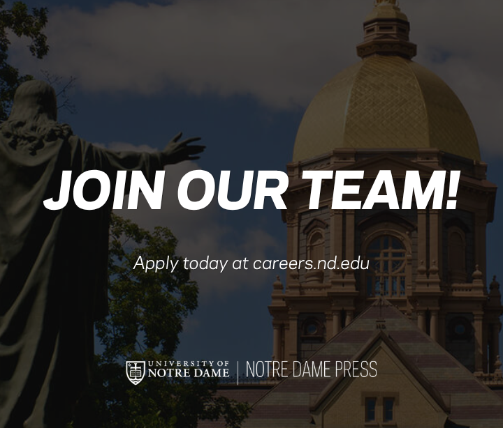 UNDPress's tweet photo. We're hiring! The University of Notre Dame Press invites a creative, experienced, and forward-thinking Acquisitions Editor to join our dynamic publishing team. 📖

See the full job description at the link below. Deadline to apply is July 12th. 

https://t.co/fI7CvGP16A https://t.co/FYOevDQj1V