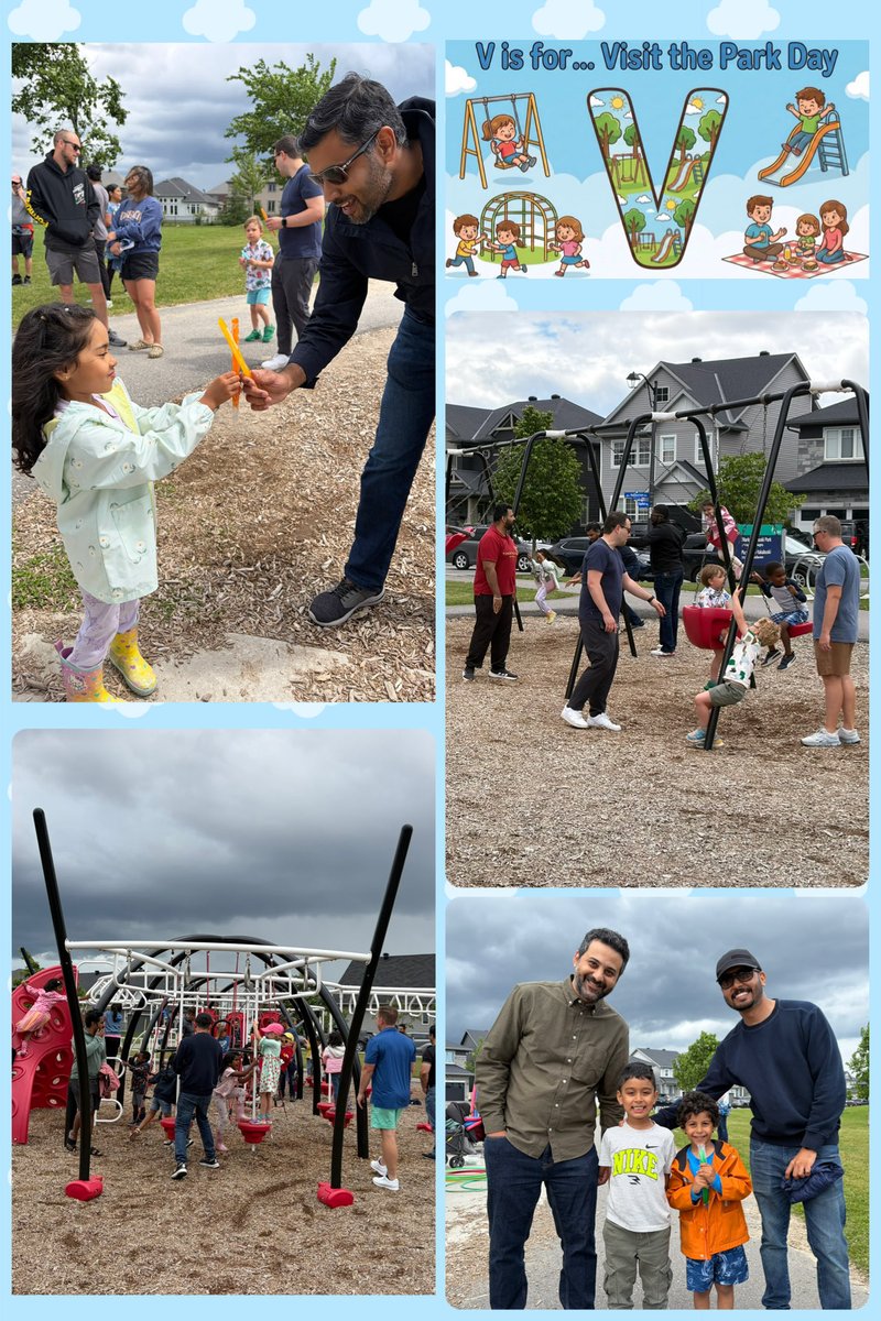 MsMelissaOCSB's tweet photo. Our abc countdown letter was V today for visiting the park! ๐ We had the best time hosting "freezies for our fathers" and getting a chance to frolic all over the park. ๐งโฝ๏ธโจ #abcCountdown #ocsbKindergarten @BernadetteOCSB https://t.co/WG2RQbGlvu