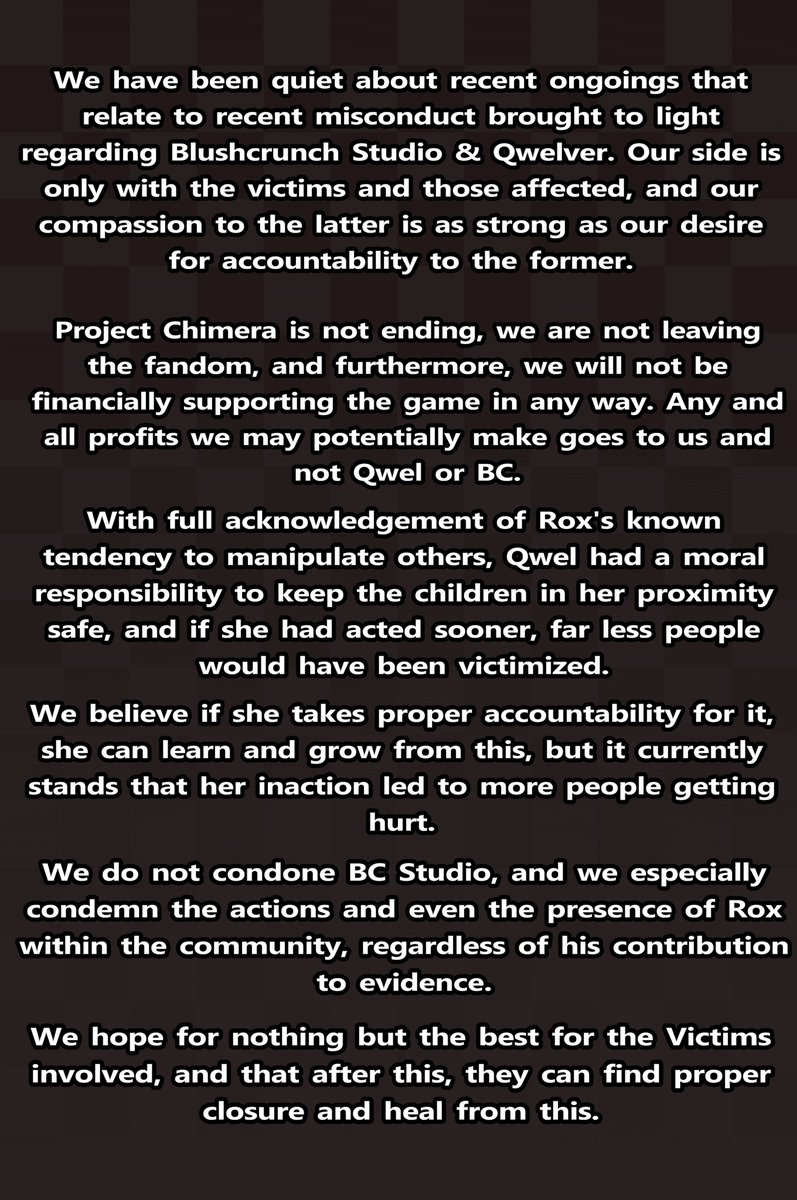 dandyschimera's tweet photo. [Message from the Mods] 

Thoughts on the matter. 

Please read and support the victims. Thank you. https://t.co/cLn93JsCo9