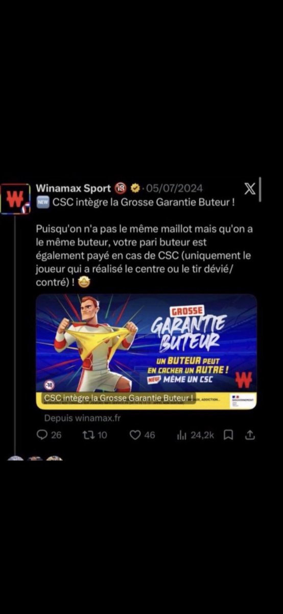 elmonstroo69's tweet photo. @WinamaxSport Vous êtes grave avec vos fausses garanties https://t.co/UQa9gOFdST