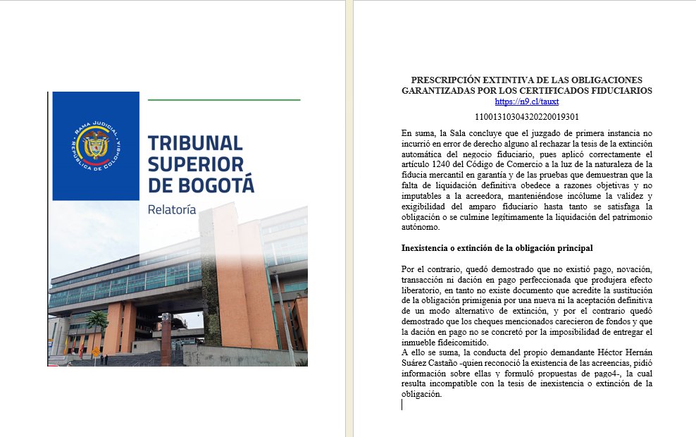 TSBCivil's tweet photo. PRESCRIPCIÓN EXTINTIVA DE LAS OBLIGACIONES GARANTIZADAS POR LOS CERTIFICADOS FIDUCIARIOS
https://t.co/E2HWHSPXIF https://t.co/FPSHkkBg1u