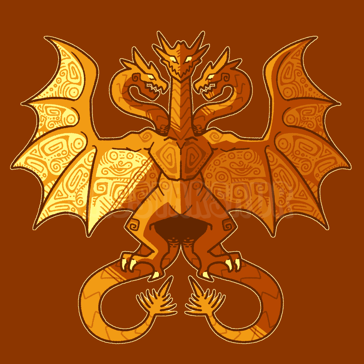 RadStarsaur's tweet photo. King Ghidorah, the Astro Monster https://t.co/tFM5R2UjwX