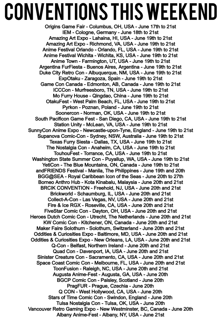 GlobalFanCons's tweet photo. 51 Conventions this weekend in ๐บ๐ธ๐ฉ๐ช๐ฆ๐ท๐ช๐ธ๐จ๐ฆ๐จ๐ณ๐ต๐ฑ๐ด๓ ง๓ ข๓ ฅ๓ ฎ๓ ง๓ ฟ๐ฆ๐บ๐ต๐ญ๐ข๐ฒ๐พ๐ณ๐ฑ๐จ๐ญ๐ฌ๐ง๐ด๓ ง๓ ข๓ ณ๓ ฃ๓ ด๓ ฟ๐จ๐ฟ
What will you be attending? #Origins2026 #IEM #AFO2026 #ArFF2026 #GCC2026 #OtakuFest #Pyrkon #Soonercon34 #Sydnova #TFS2026 #YetiCon #andFRIENDSfest2026 #HDCC #KWComicCon #QConBelfast #PragFUR #QCON (1/5) ~ LM https://t.co/fyoU5iY7Cv