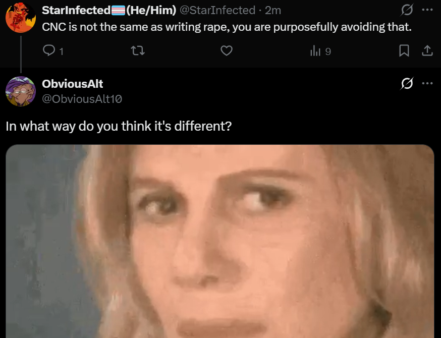 StarInfected's tweet photo. Breaking news: Proshipper admits they just want to get off to non-con and doesn't care about actual victims. Who would've guessed?
TW:(Mentions of SA)
#antiproship #antimaps https://t.co/Pz9yaJ3WdC