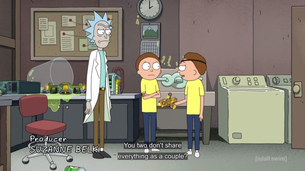 JasPlagueCecil's tweet photo. an underappreciated piece of rickorty grooming to me is Morty canonically getting used to a romantic framing of his relationship with Rick and incest jokes to the point he does them himself, which is objectively fucked even if you don't read it as them actually having a thing https://t.co/ZwoGGSMXYC
