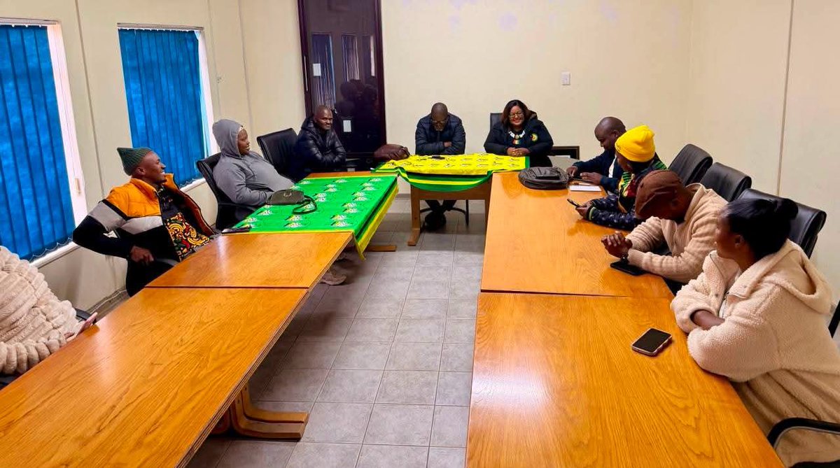 ANCYLhq's tweet photo. The ANCYL 1st Deputy Secretary General, Cde Zama Khanyase, accompanied by NEC Member Cde Ntando Maduna, has arrived in the Alfred Nzo Region, Eastern Cape, for the VD-Based Branch Verification and Election Structures Launch.

#RoarYoungLions
#ANCYLatWork https://t.co/6o7gmn48Vb