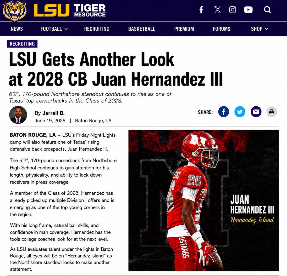 coach_pat84's tweet photo. Northshore corner will compete at Lsu Friday night lights tonight.
@CoachCRaymond @LSUsports 
@JuanDHerna82542 https://t.co/62uJKDaGC3