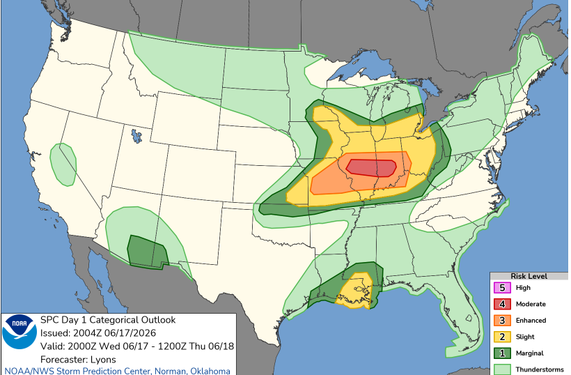 So far we have around 16 confirmed tornadoes in the DAT from Wednesdays ...