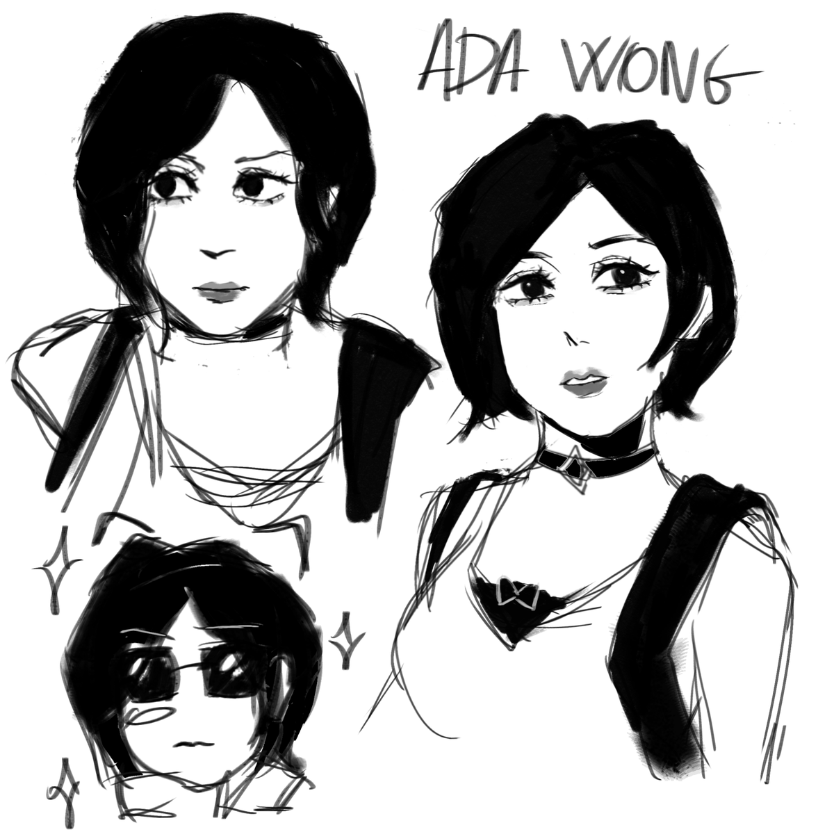 faaande_t13's tweet photo. The characters in Re2 are so fricking cute and innocent but here's Ada for now #ResidentEvil #Adawong https://t.co/iHn3eKOuC5