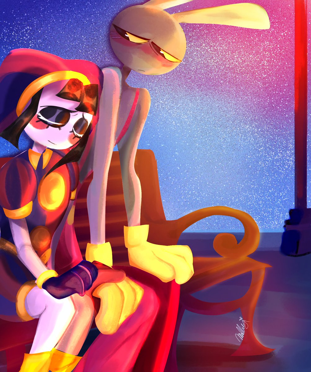 TadcI81581's tweet photo. 🎆•...Together at least in some way...•🎆

 #funnybunny #jax #pomni #tadc https://t.co/sGTBAv3Gxu