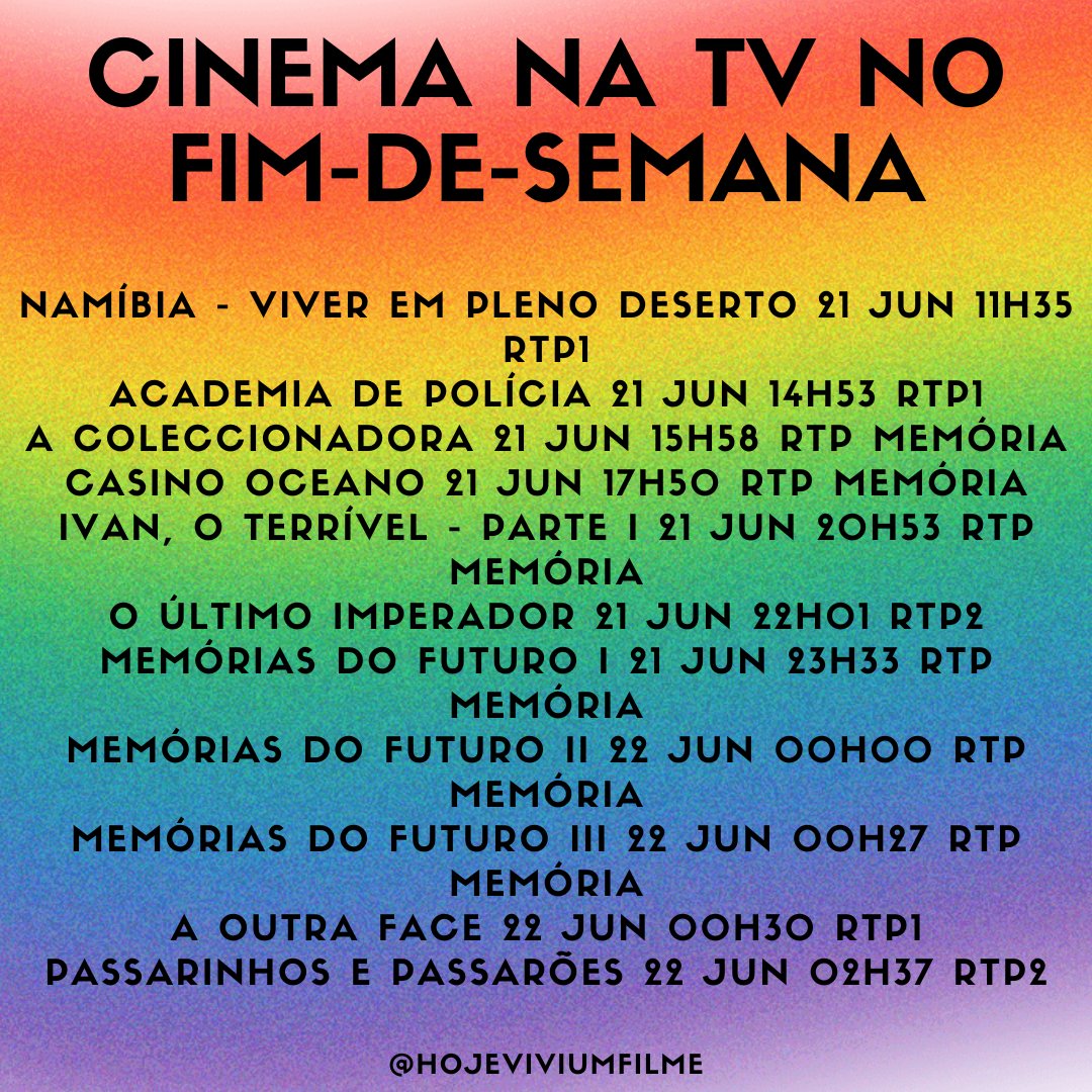 HojeViviumFilme's tweet photo. Conhece os filmes que podes ver na televisão generalista este fim-de-semana: https://t.co/z8SjWRWzfZ https://t.co/p8f5NN5fKt