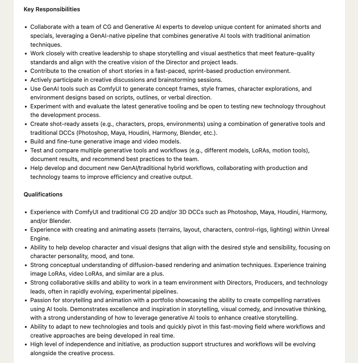 mattworkman's tweet photo. PLEASE DO NOT TAKE this CG Artist role at Netflix's new Inkubator studio!

It FORCES pure virgin 3D artists to use Generative AI tools!  Why not just vaporize the entire Atlantic ocean?

Even if you haven't worked in months and your family is struggling, STAND STRONG.  DO NOT GIVE IN!

Make a stand against Generative AI!  Tell them Gen AI isn't art!