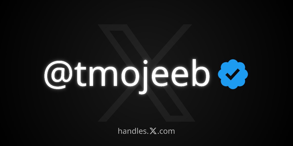 tmojeeb's tweet photo. I just got @tmojeeb from the X Handle Marketplace! Get your own at https://t.co/Xr4tMFHWxj https://t.co/tOIsSSqLCU