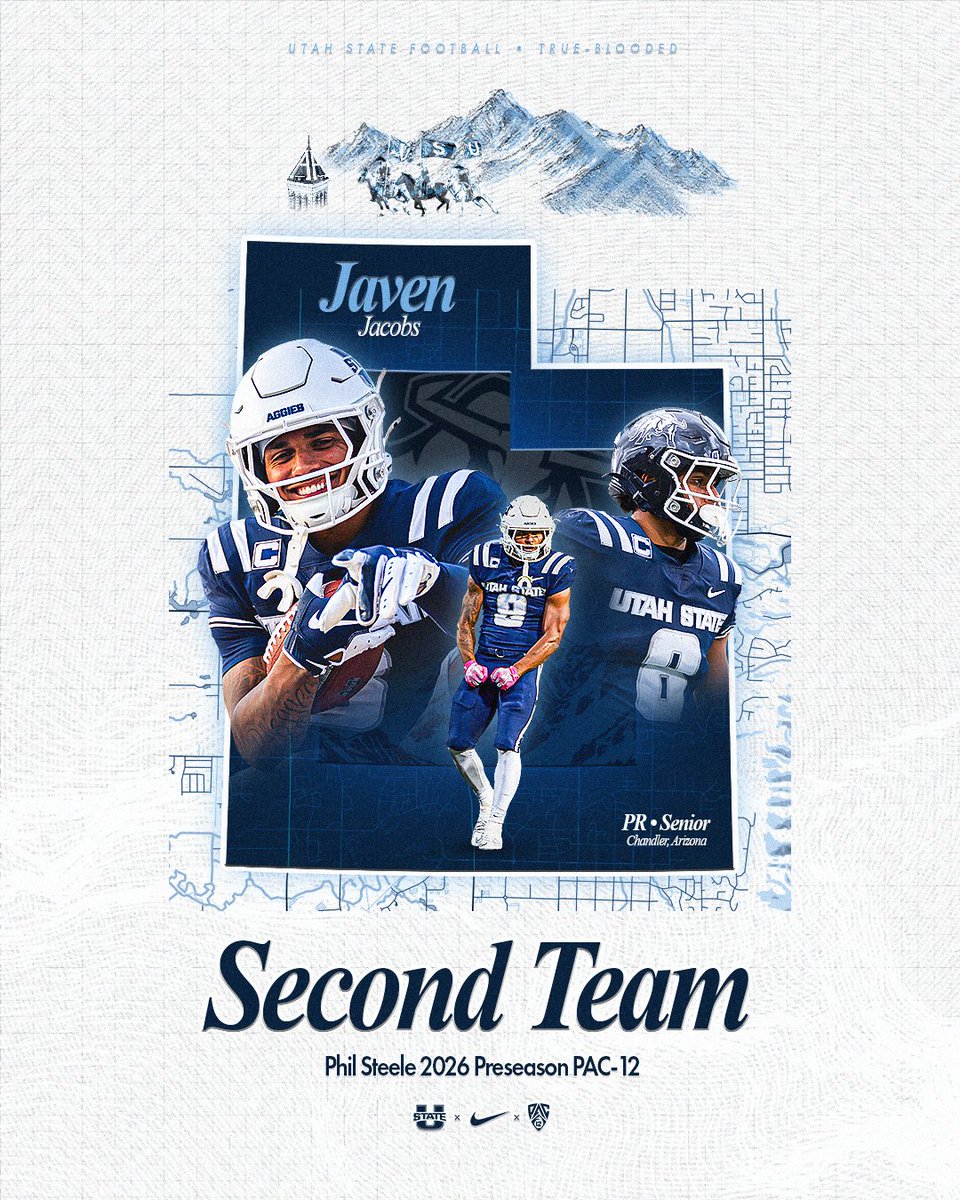 USUFootball's tweet photo. Second and Third Team @pac12 preseason @philsteele042 honors for @_JavenJacobs! 🥇🤘 https://t.co/dz6KZS1uRU
