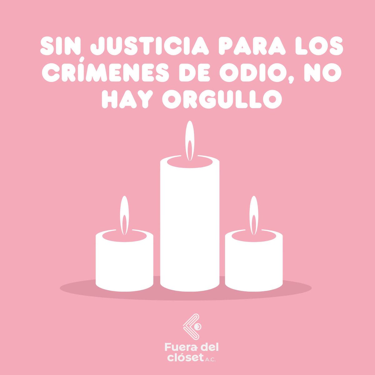 FueraCloset_AC's tweet photo. Sin justicia para los crímenes de odio, no hay orgullo. 🏳️‍🌈🏳️‍⚧️🕯️ https://t.co/AcfmoPIciR